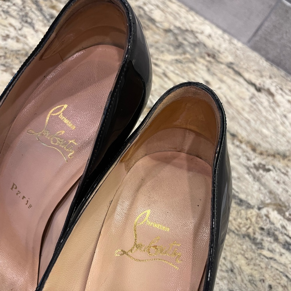 Christian Louboutin Black Patent Leather Pumps